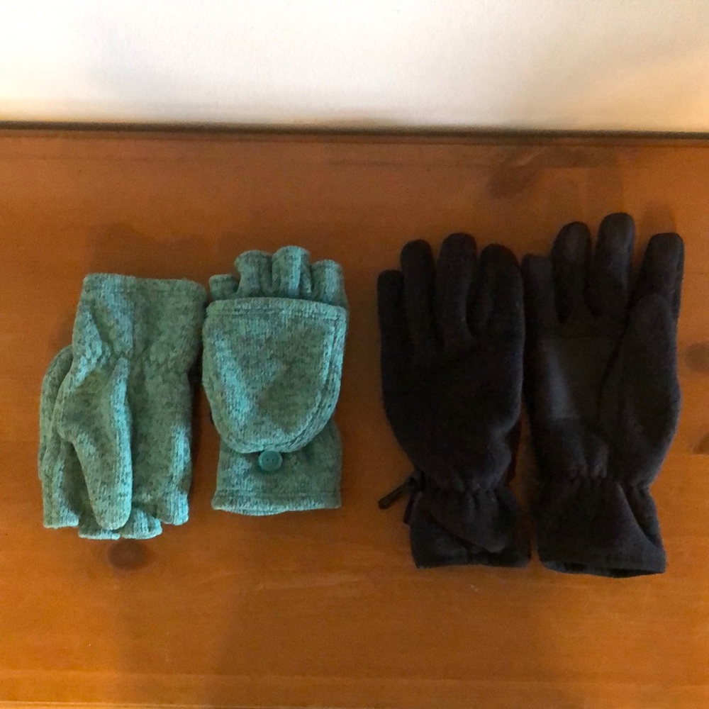 NWOT Patagonia Fingerless Better Sweater and Only Used Once Black Fleece Gloves